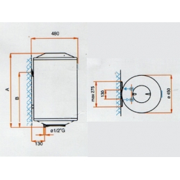Водонагреватель электрический емкостной Idropi (Италия) модель MV 50, 80, 100, 120, 140 и 150 литров