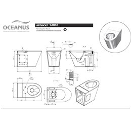 Унитаз напольный антивандальный Oceanus 1-002 (P/S)