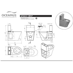 Унитаз-компакт антивандальный Oceanus 1-001 (P/S)